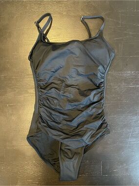Black Ruched NWT One-Piece Swimsuit